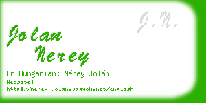 jolan nerey business card