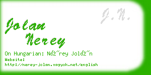 jolan nerey business card